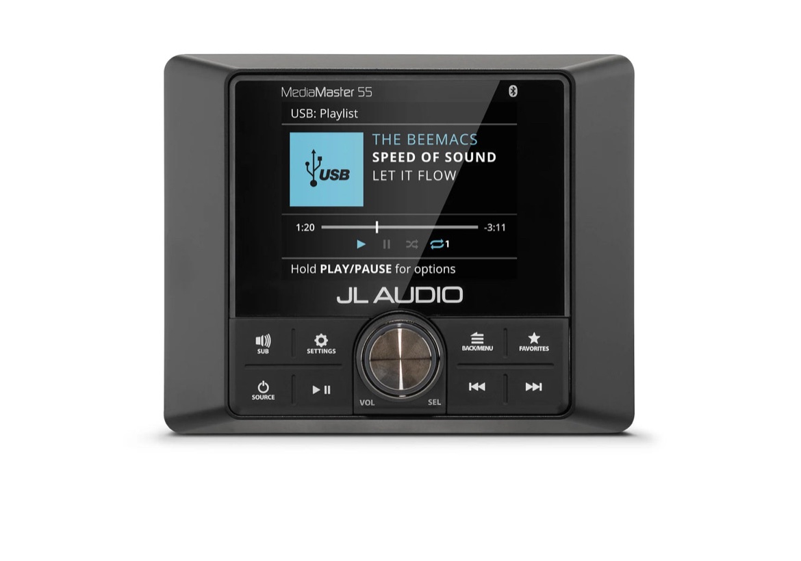 JL Audio MM55 Premium Compact Marine Source Unit with Full-Color LCD